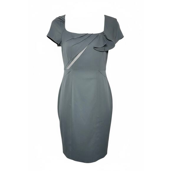 Zac Posen NWT Vintage Gray Sheath Dress Size 2 - Picture 2 of 10